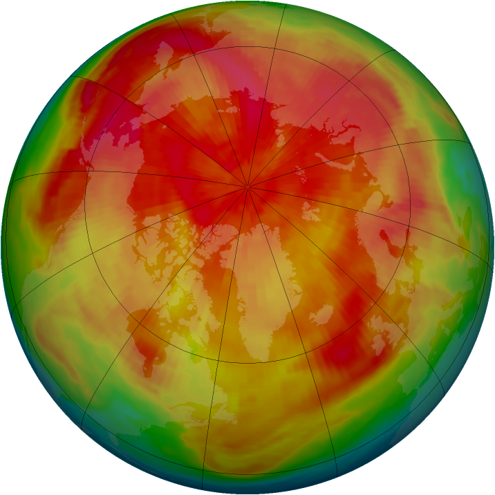 Arctic ozone map for 28 March 1980
